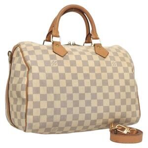 LOUIS VUITTON Damier Azur Speedy Bandouliere 30 Hand Bag N41052